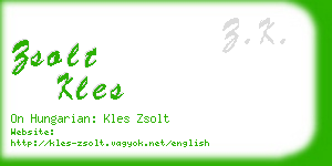 zsolt kles business card